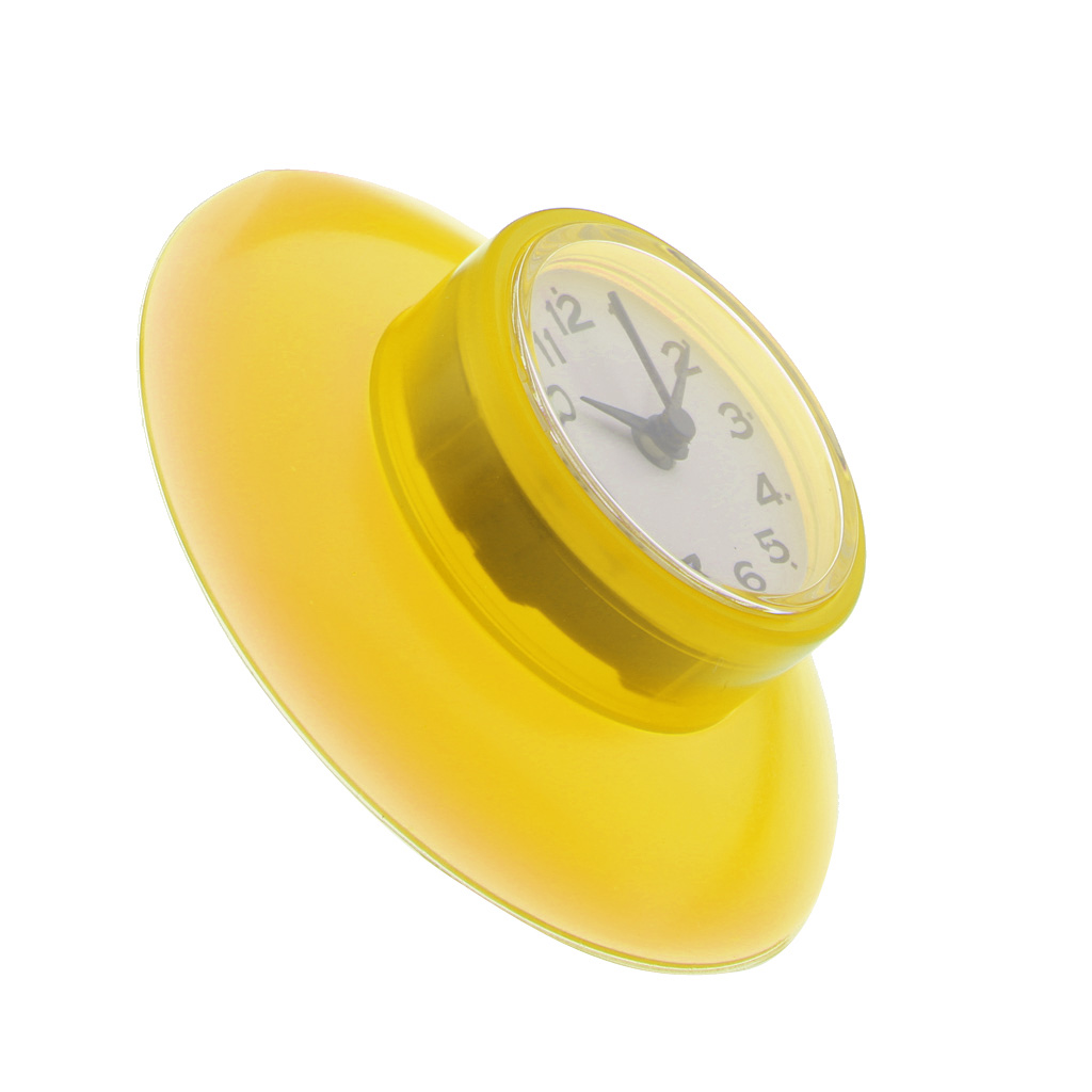 Waterproof Wall/Mirror/Glass/Fridge Sucker Cup Clock Bathroom Kitchen Shower Bath Wall Clock for Home Decoraion