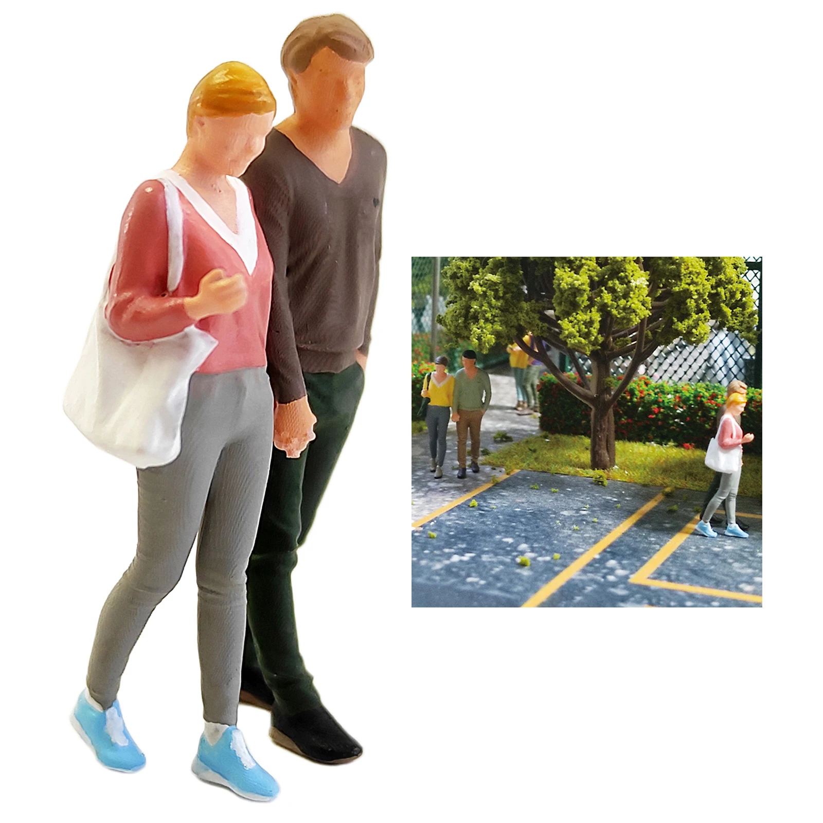 1:64th Figures Model Couple People for Miniature Scenes, Diorama Decoration Accessories