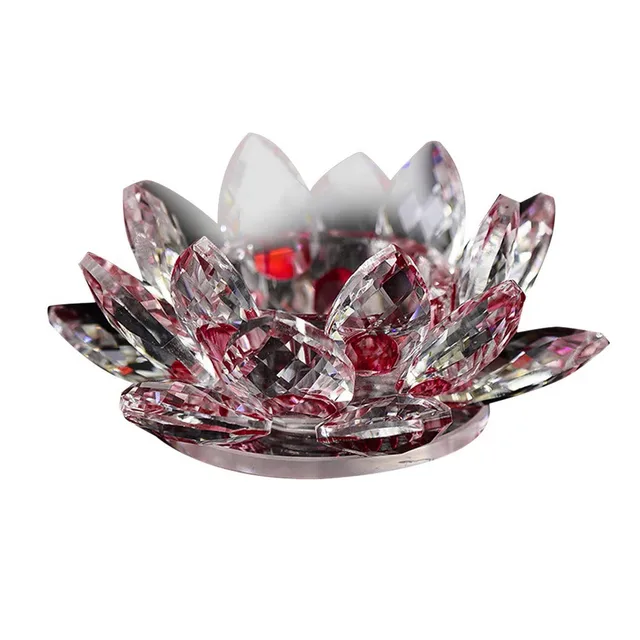 Crystal Lotus Flower Candle Holders | Crystal Candlestick Candle
