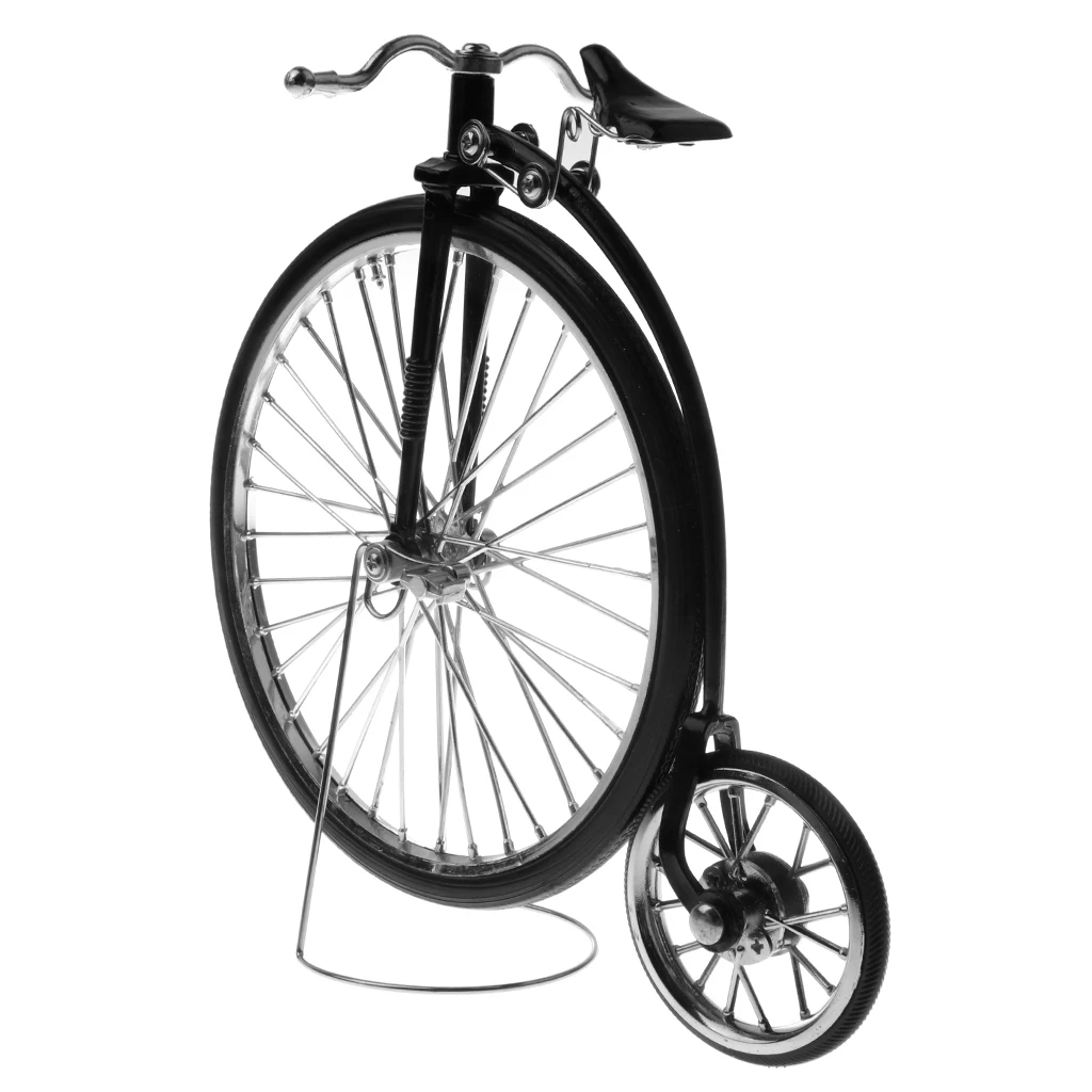 1:10 Scale Mini Vintage High Wheel Bike Model Cycling Toy Diecast Vehicle Model