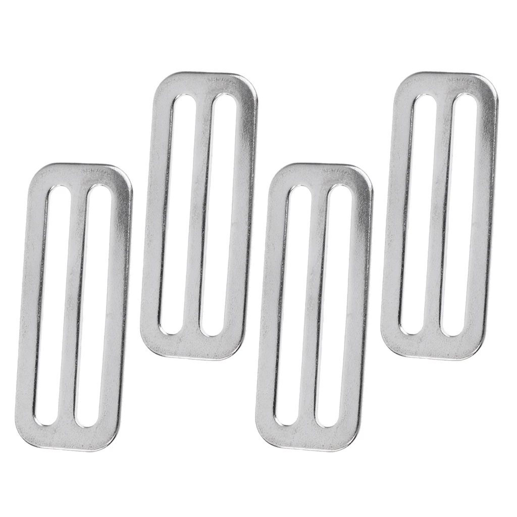 4pcs Scuba Dive 316 Stainless Steel Webbing Weight Belt Keeper Stopper Stainless Steel Diving Stopper