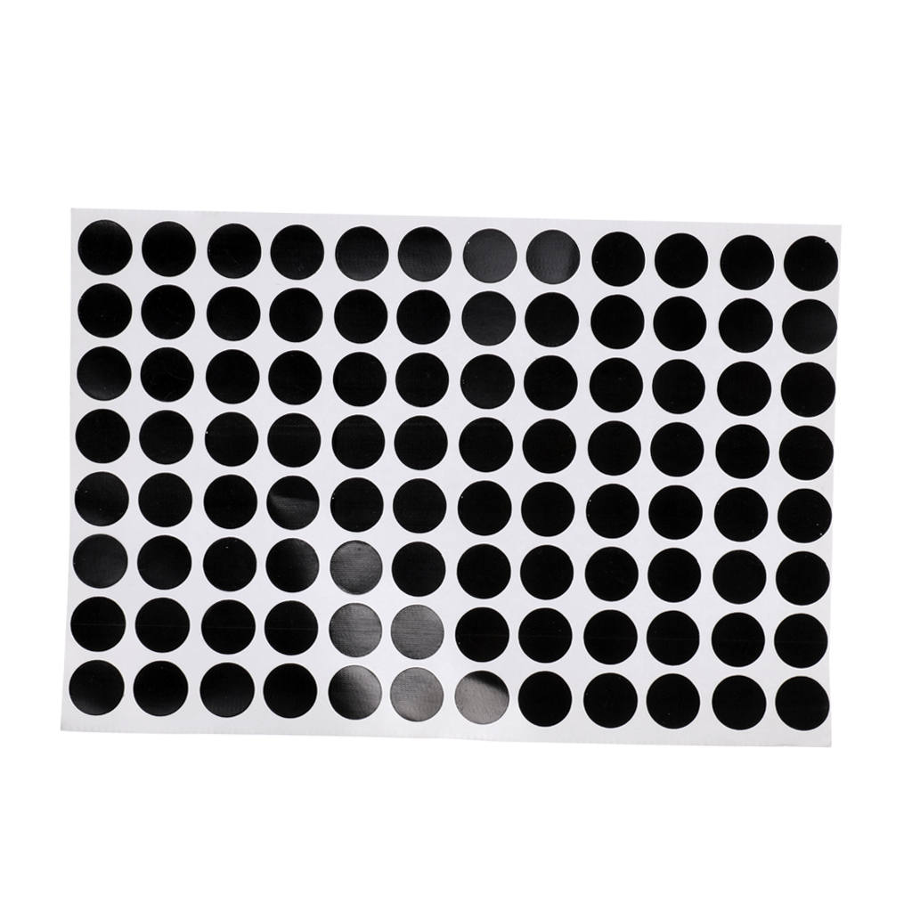 Set of 96/30Pcs 1.2/3CM Black Round Pool Table Spot Marking Stickers - Self Adhesive Indoor Game Snooker Stickers Accessory
