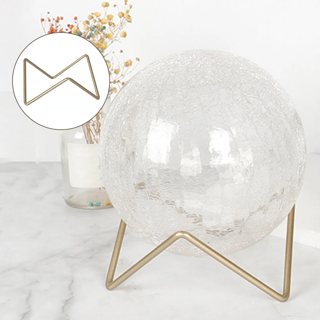 Modern Metal Geometric Display Stand for Crystal Ball Minerals Holder Base