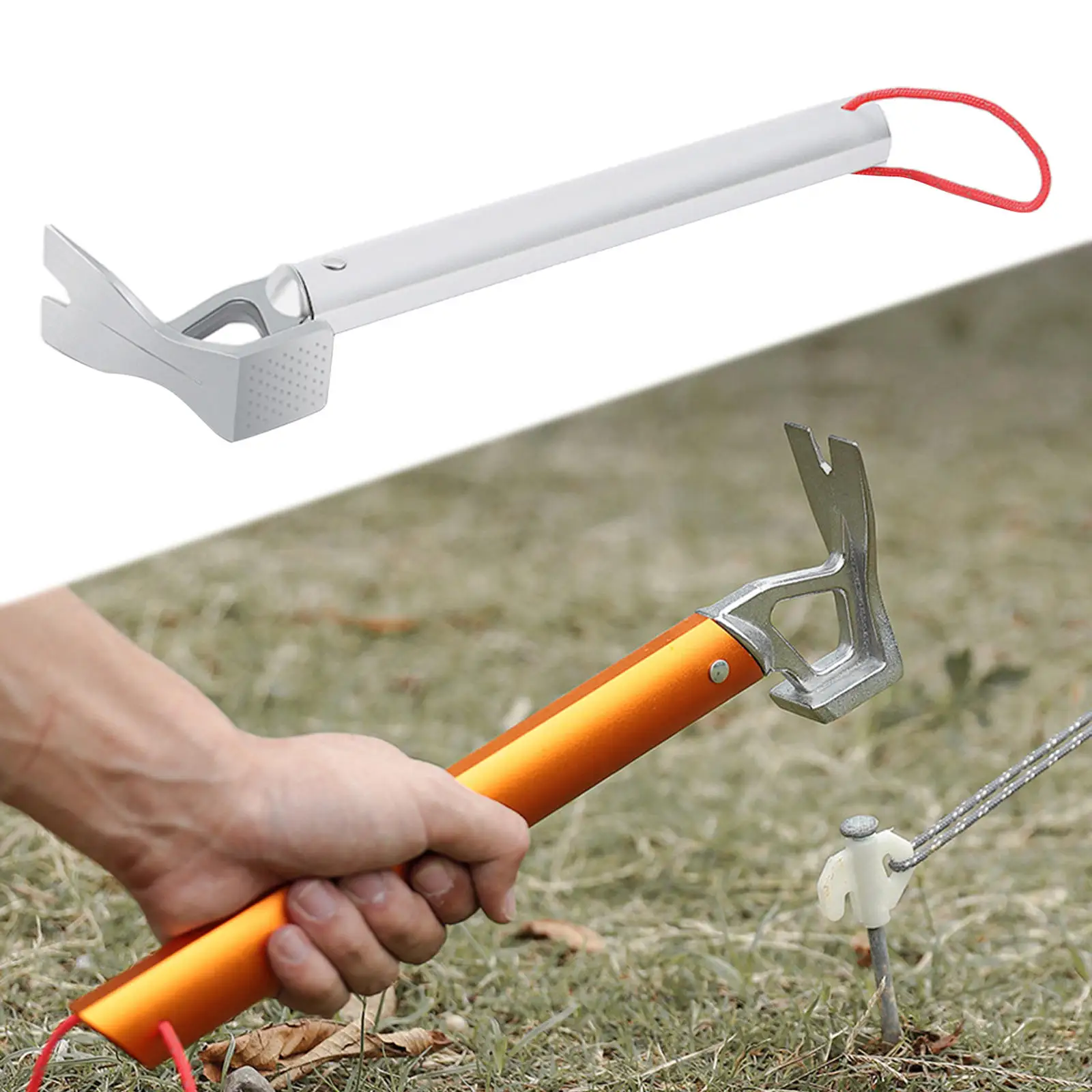 Multifunctional Tent Mallet Peg Remover Driver Hammer Lightweight Tool Camping Hammer Hiking Accessories