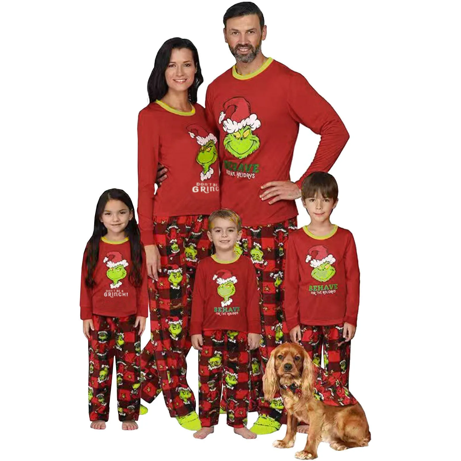 ropa de dormir unisex de algodón de manga larga LXKA Pijamas de Navidad para niños ropa de dormir de 2 a 8 años Papá Noel 2 piezas renos pijamas de Navidad para niñas 