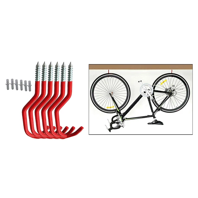 6 Pcs Crochets de Rangement pour Vélos Crochets de Vélo à Grande