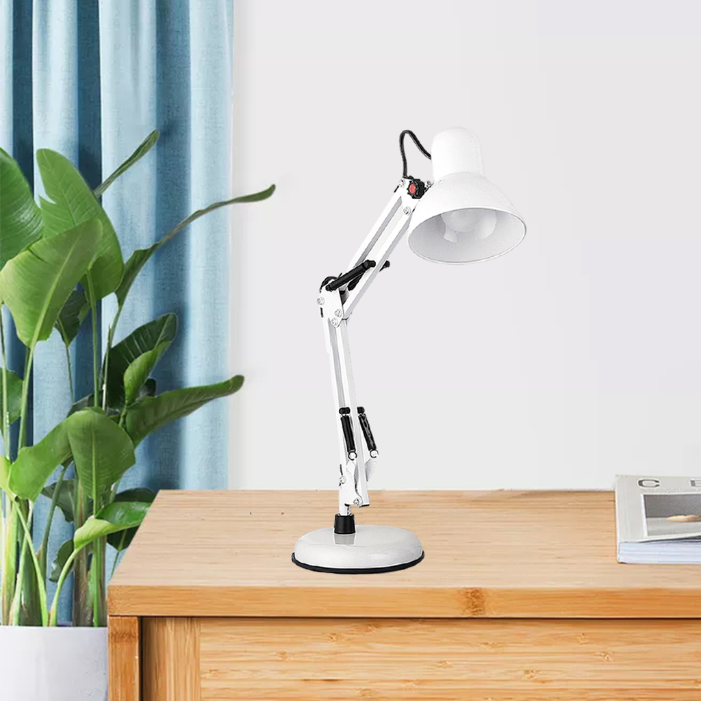 LED Desk Lamp Adjustable Metal Swing Arm Folding Reading Working Table Lamp