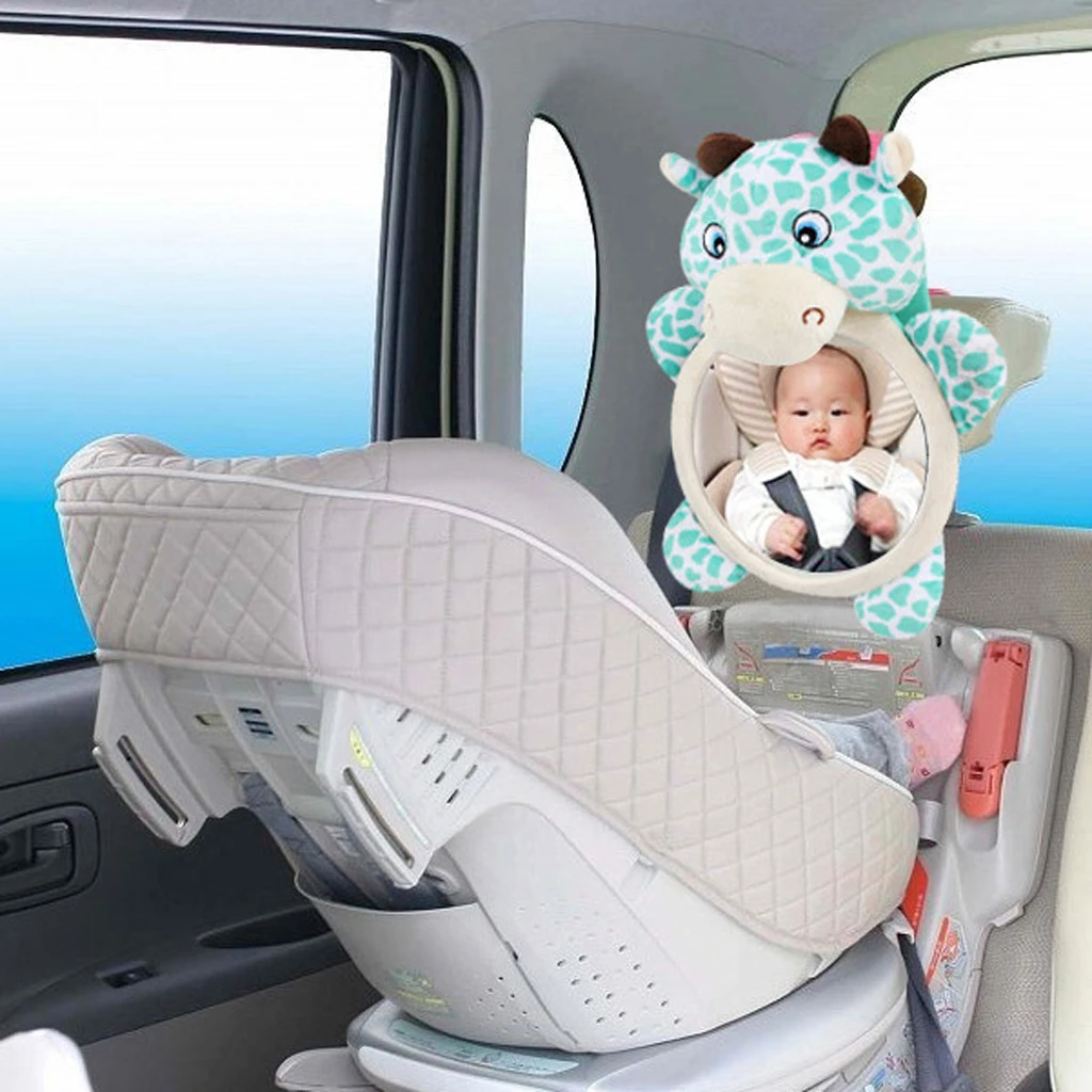 Soft Cow frame Baby Car Mirror, Rear Facing Mirrors, Backseat Baby Mirror, Rear View Car Mirror, Shatterproof