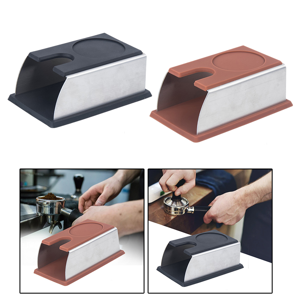 Coffee Tamper Mat Delicate Split-Base Design Reduce Shaking Style Simple Long Service Time Silicone Pad Stand for Cafe