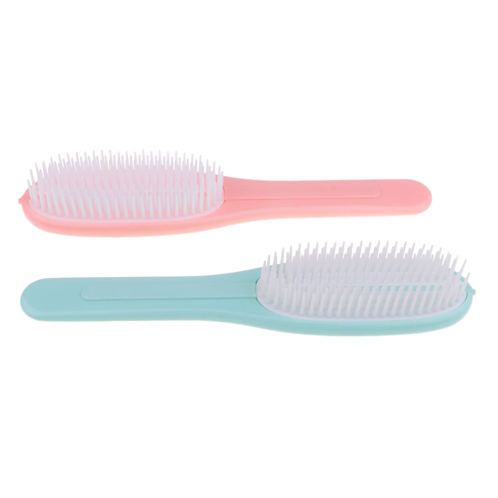 2 Pieces Hair Brush Compact Travel Comb Permed Natural Hair Detangling Combs