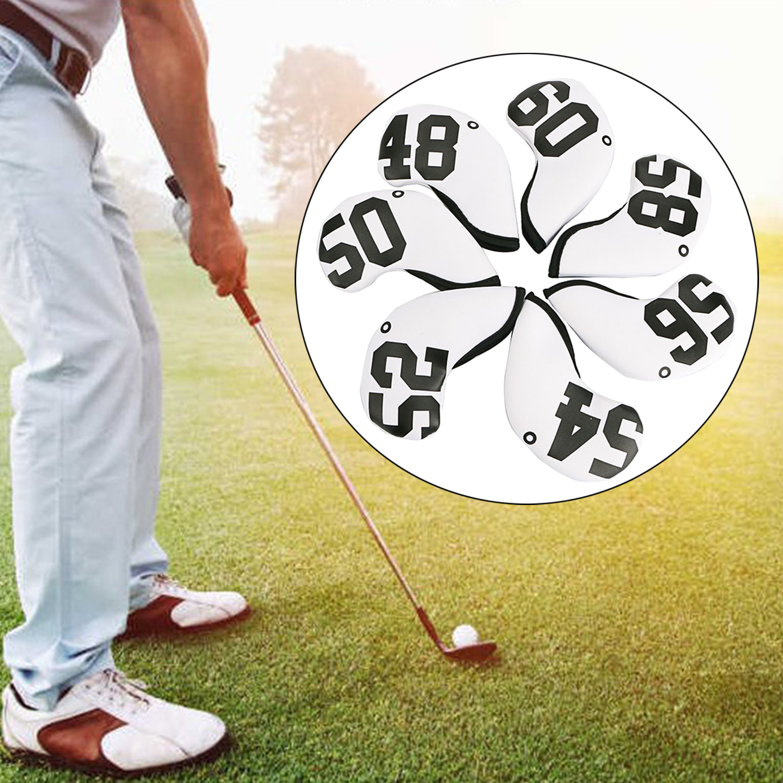 10Pcs Number Golf Iron Head Covers Iron Headovers Wedges Covers Golf fan supplies 48° 52° 56° 60°