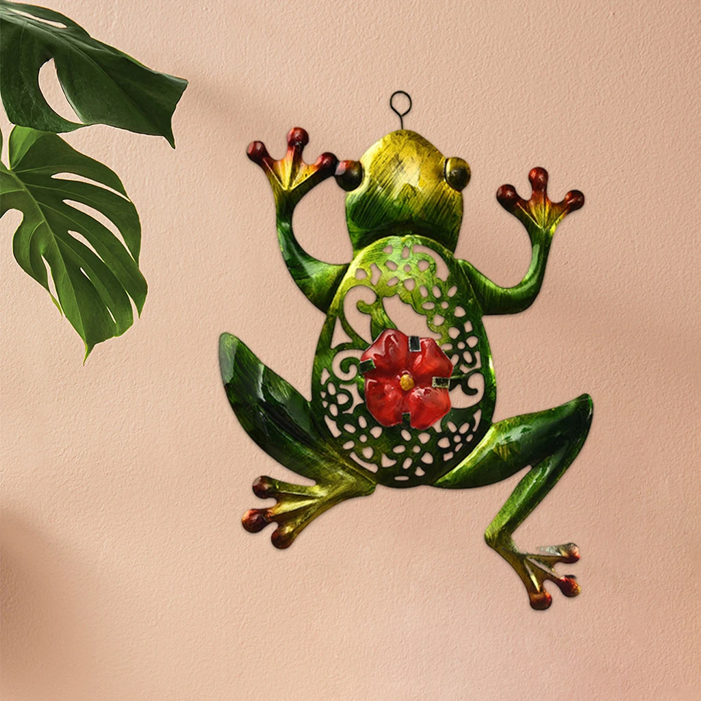 3D Metal Frog Wall ing Art Garden Statue Home Bedroom Office