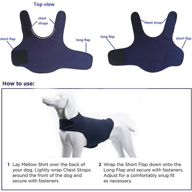 Pet Coat Anti Anxiety Dog Puppy Vest Jacket Shirt Stress Relief Calming Wrap Soft Comfortable Clothes Clothing Soothing NEW 12