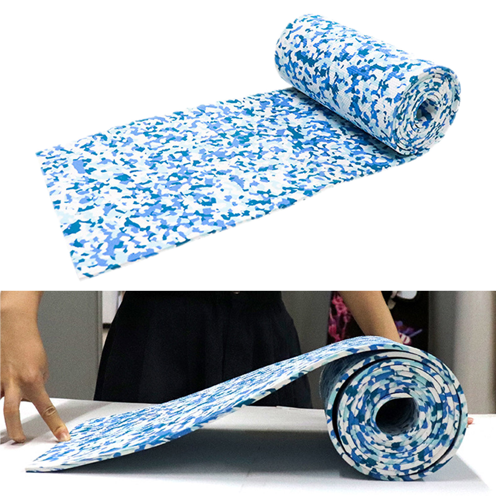 EVA High Density Decking Yacht Marine Flooring Carpet Anti Slip Mat Black Camouflage Boat Accessories Blue