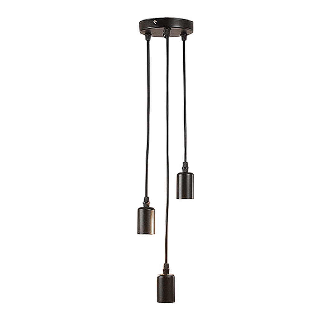 Ceiling Vintage Hanging Pendant Lamp Holder Industrial 3 Lighting Light Kit Bulb Holder Antique Retro E27 Fitting