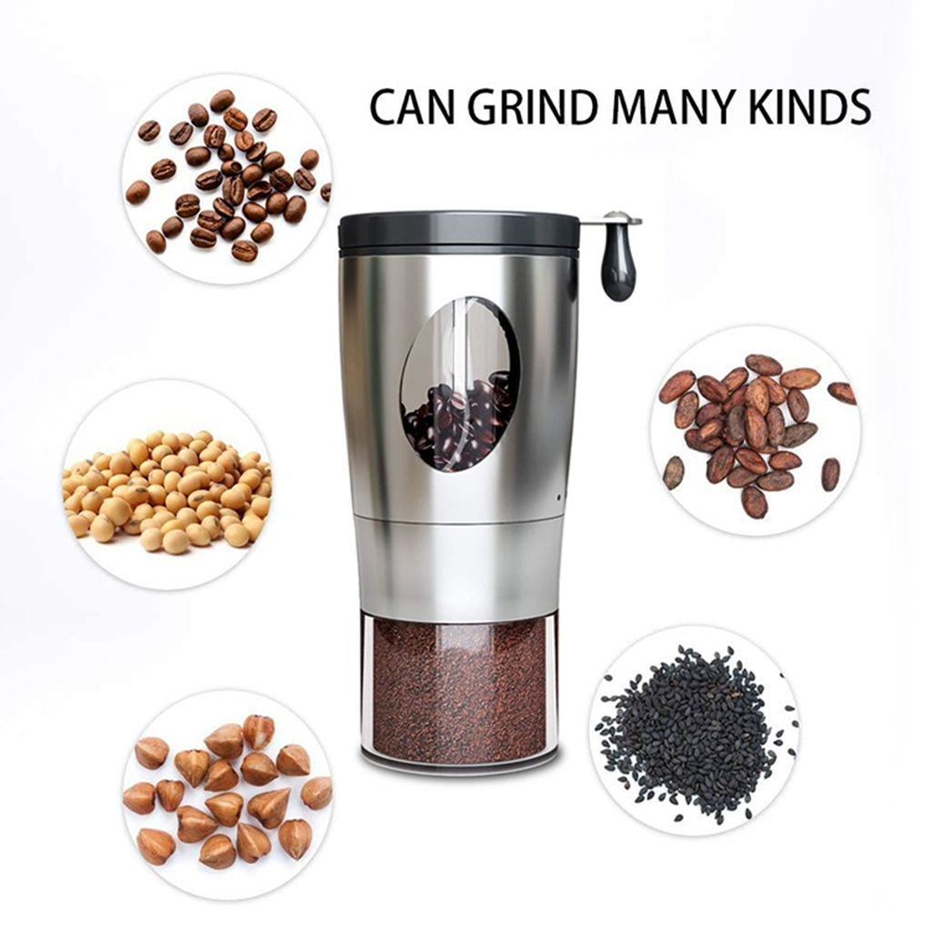 Portable Manual Coffee Grinder Professional Conical Ceramic Burrs Stainless Steel Grinder Easy to Clean for Home Travel Outdoor