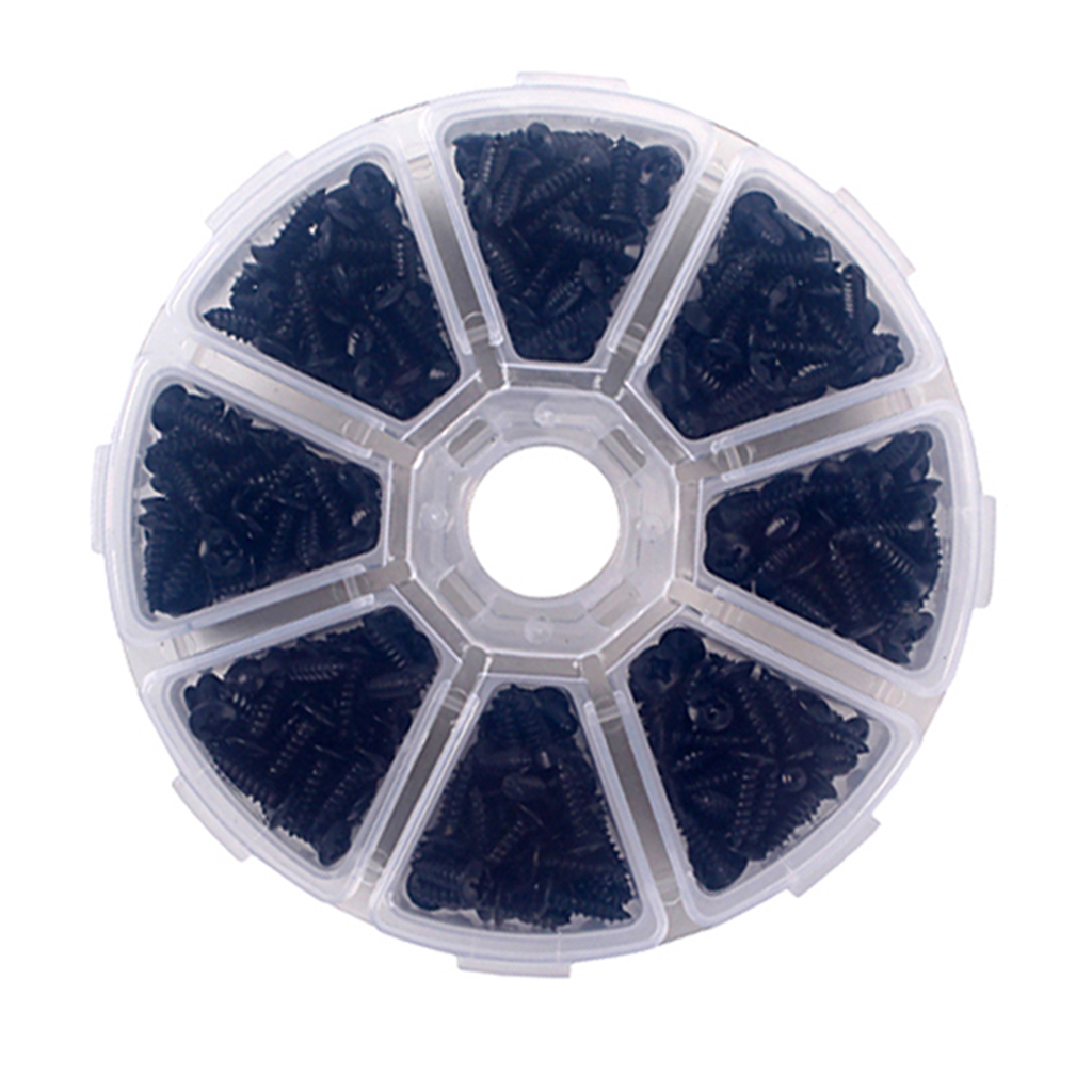 400pcs Black Guitar Pickguard Mounting Screws for Electric Guitar Bass Accs