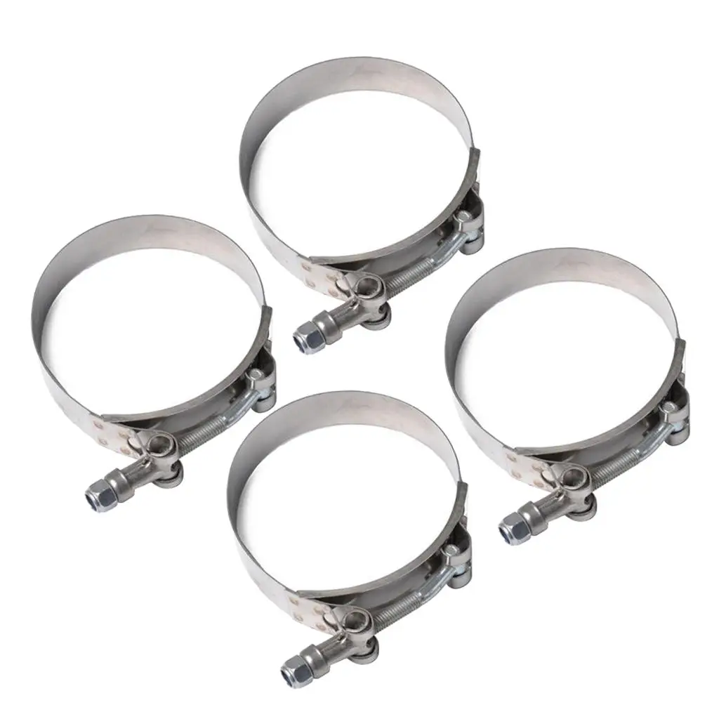 4x 301 Stainless Steel T  Clamps 57MM-65MM For Hose (2.24