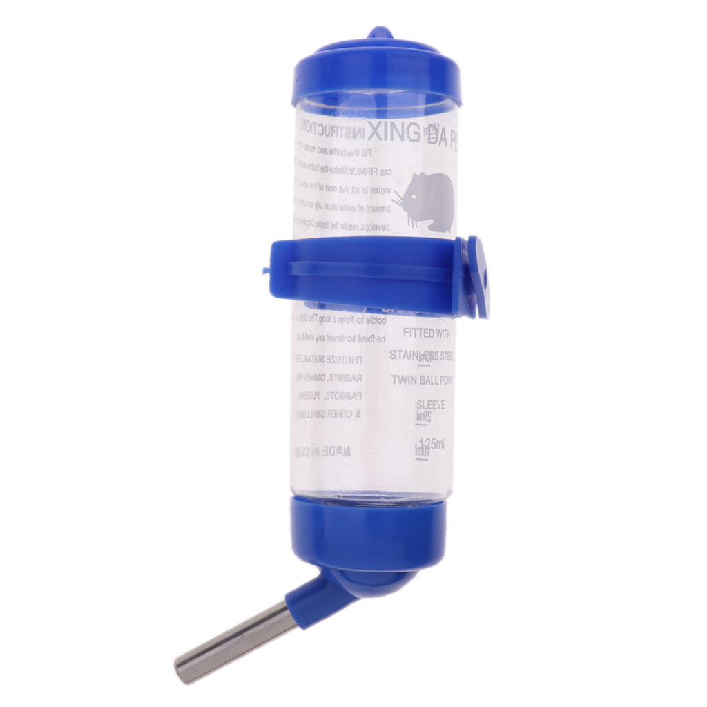 Small Animal Water Bottle | Great for Hamsters, Mice, Guinea Pigs & Rabbits 125ml