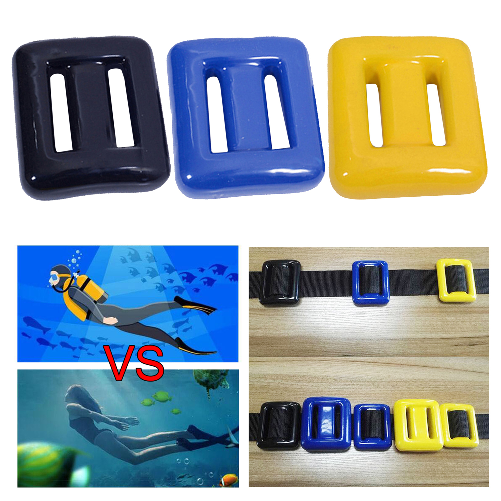 0.5kg Scuba Lead Weights Rubber Coated Counterweight Swimming Equipment