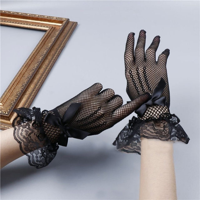 Tarot Print Tulle Gloves, Fashion Gloves