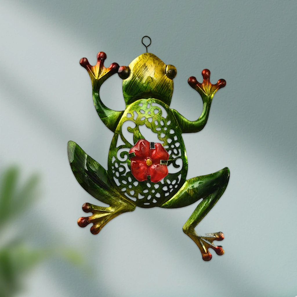 3D Metal Frog Wall ing Art Garden Statue Home Bedroom Office