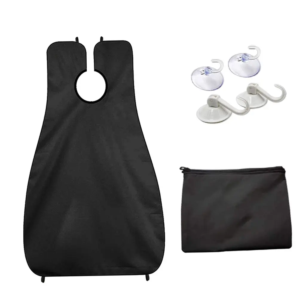 Waterproof Foldable Cutting Beard Apron Cape Cloth with 4pcs Suction Cups