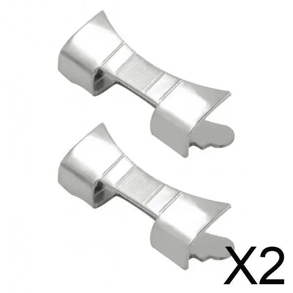 2x2 Piece Premium Stainless Steel Watch Strap Link Curved End Repair Part 22mm