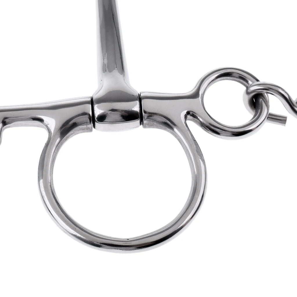 5 Inches Horse Bit Snaffle With Curb Chain and Curb Hooks -Durable and  Rustless