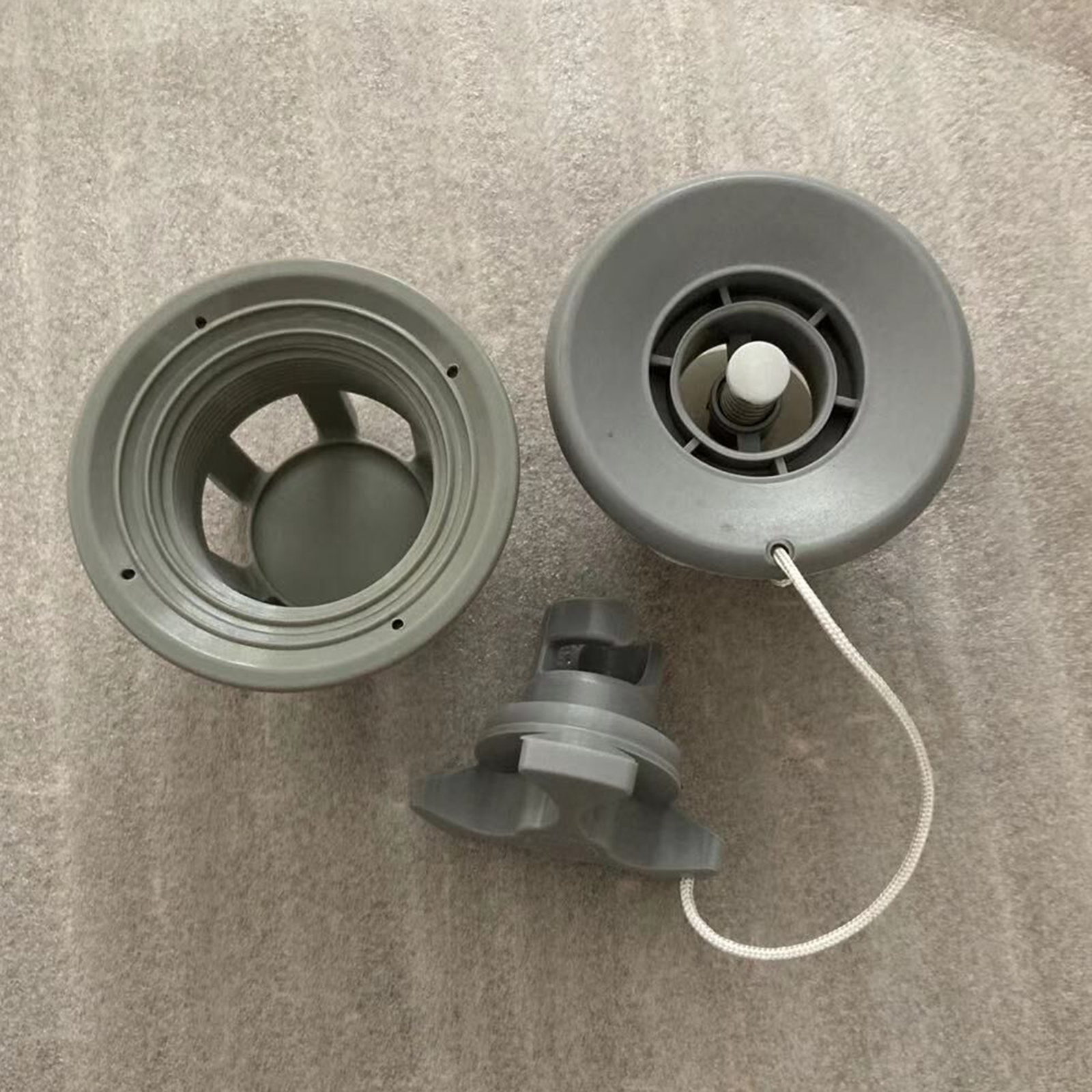 Kayak Boat Air Valve, Gray PVC Air Gas Valve Cap Replacement for Inflatable Boat