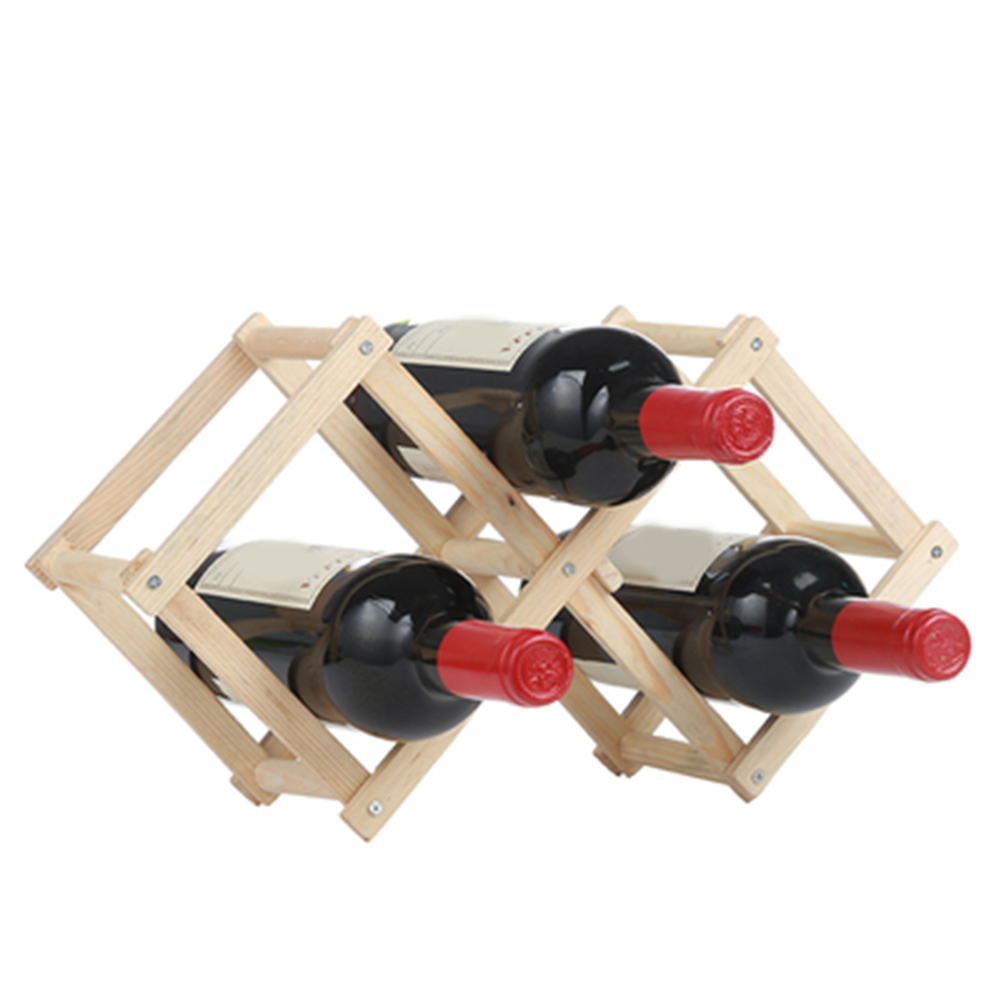 Suporte de garrafa de vinho de madeira