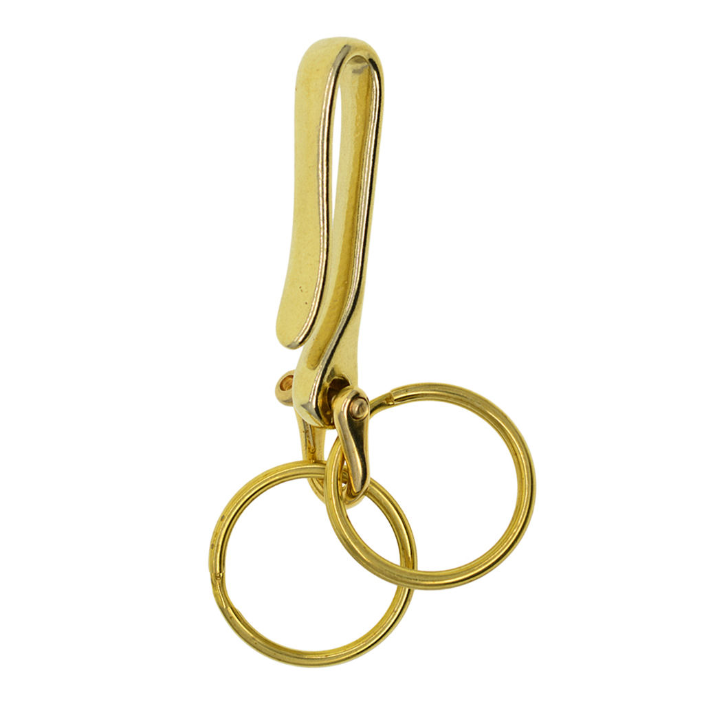 Solid Brass U/ Phoenix Key Chain Key  Hook Clip Biker Pant Snap Clasp