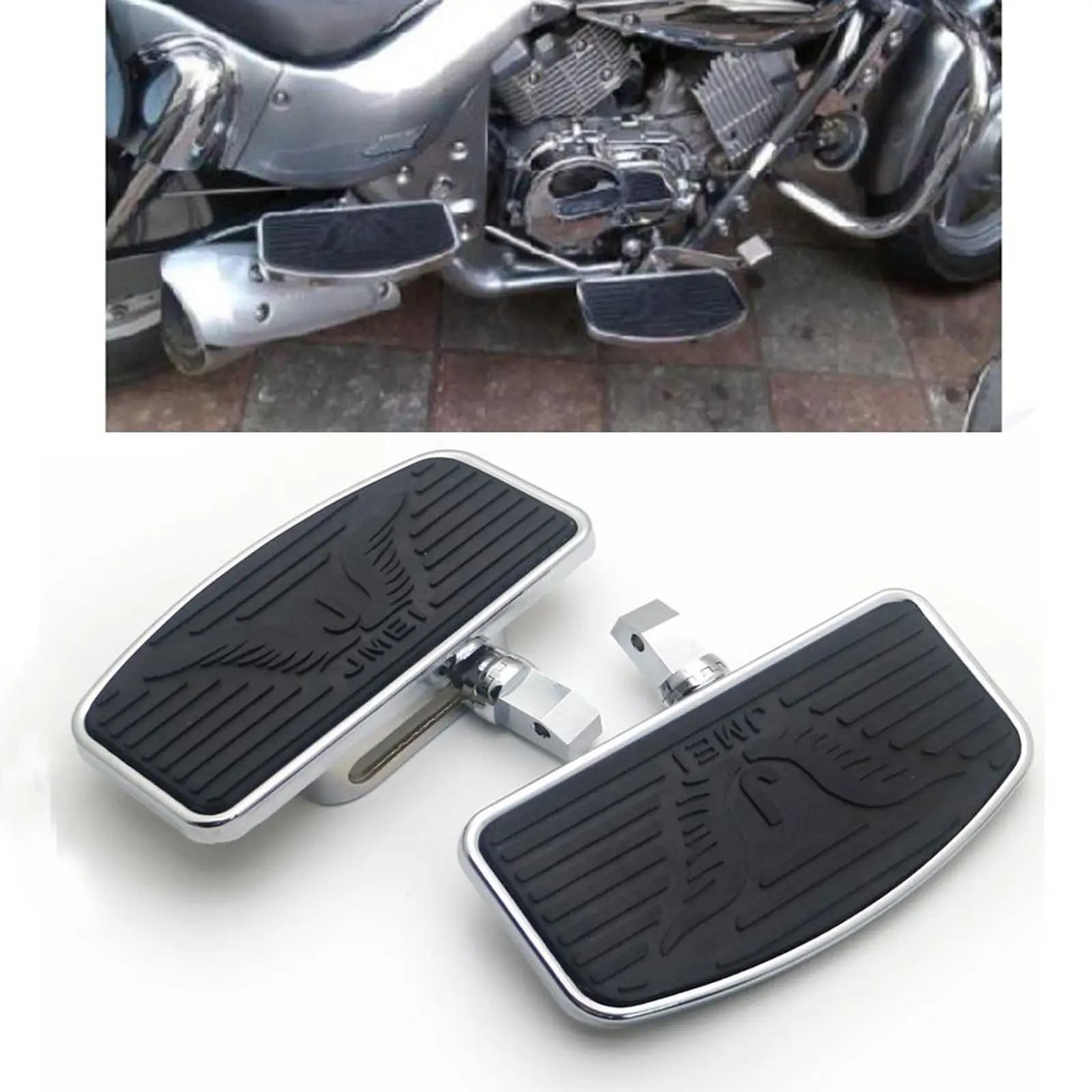 Motorcycle Passenger Floorboards, Floor Boards Foot Pegs Mount Bracket Fit for