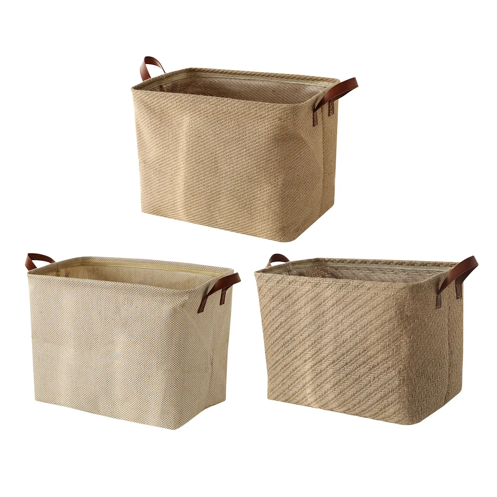 Foldable Storage Basket Decorative Dirty Clothes Organizer Basket with Handles for Home Dorm Office Closet Laundry Basket