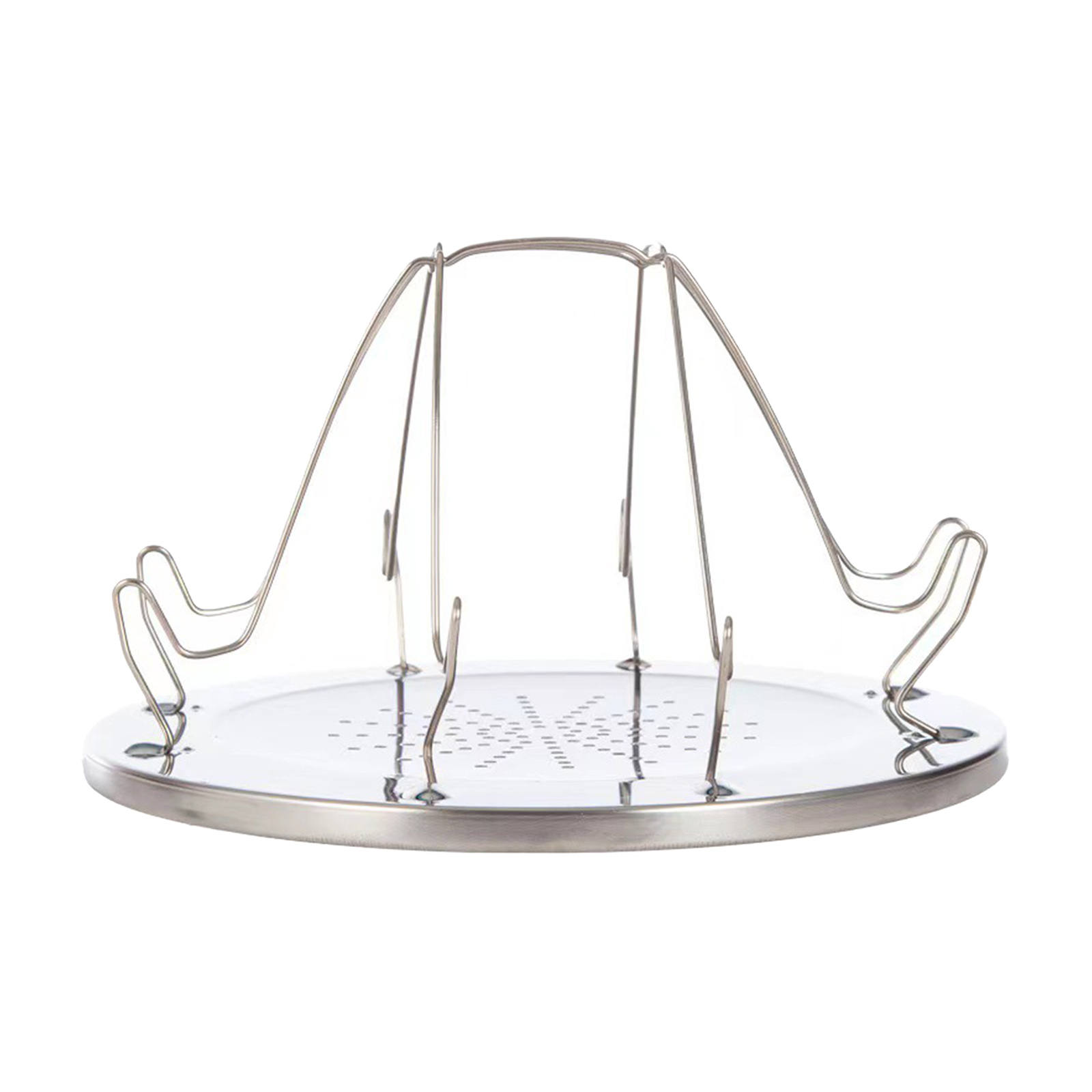 Tray Porous 4 Slice Foldable Stainless Steel Cookware Convenient Bread Toaster Rack for Cooking Camping Home Cooker Friends