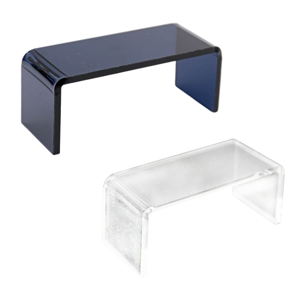 1/12 Acrylic Desk Furniture Tea Table Mini Office Ornament Decor Kids Gift