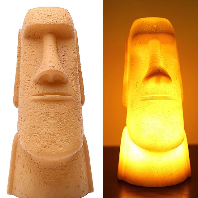 Cartoon Figurine Moai Stone Statue Decoration Desks Mini Statues And  Sculptures Easter Doll Twist Egg Ornament Home Accessories - AliExpress