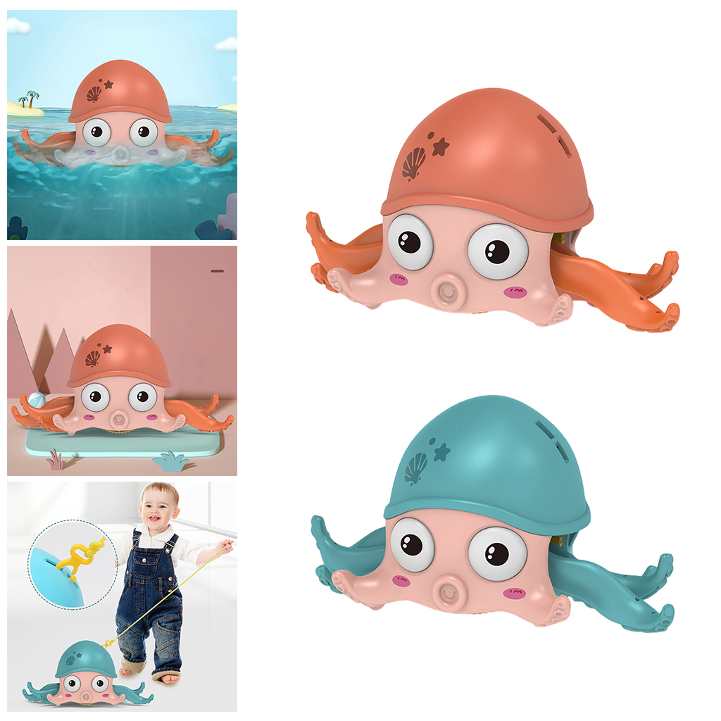 Cartoon Classic Clockwork Wind Up Crawling Octopus Play in Water Dabbling Baby Bathing Pool Bathtub Shower Bath Toy for Kids