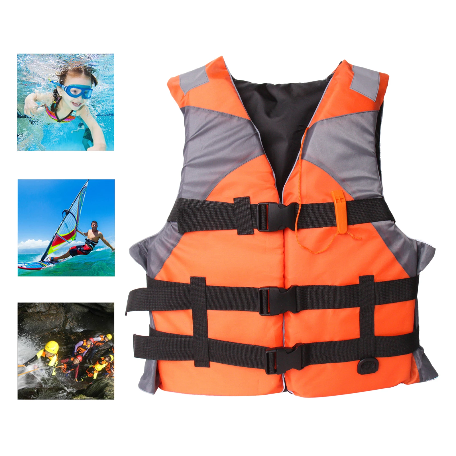 Adults Life Jacket Ski Buoyancy Aid Swimming Drifting Wakeboard Life Vest