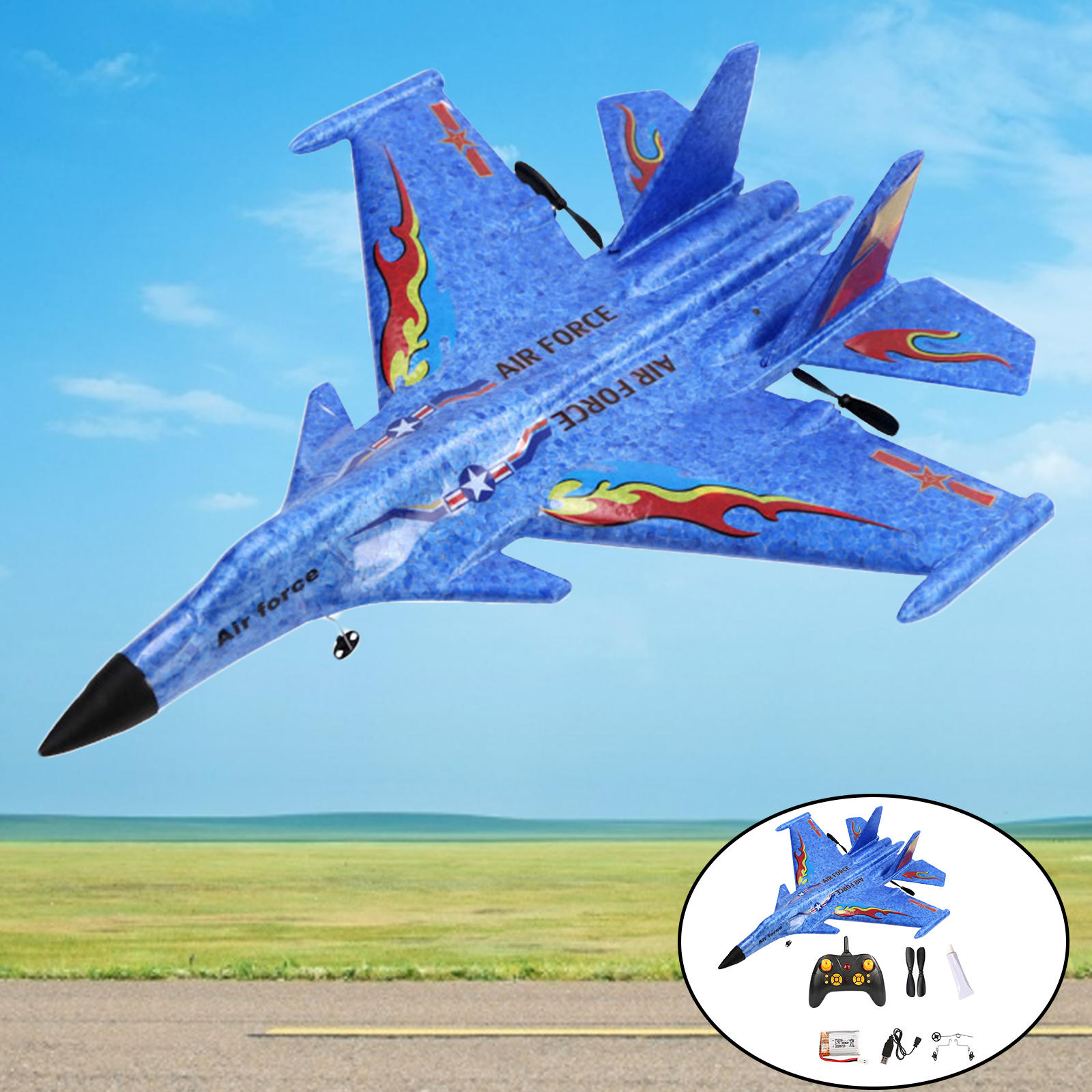 RC Airplane RC Aircraft 2.4G 3 Channels Remote Control Foam Glider Wireless Fixed Wing Air Plane Glider Toys for Kids Adult