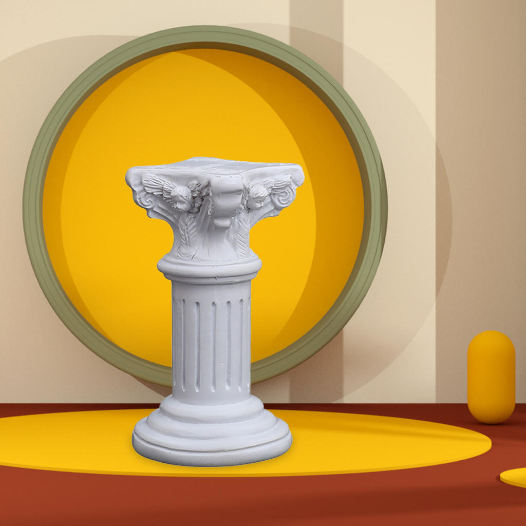 Creative Roman Pillar Statue Resin Pedestal Candlestick Candelabra Stand Sculpture Indoor Dinning Room Decor