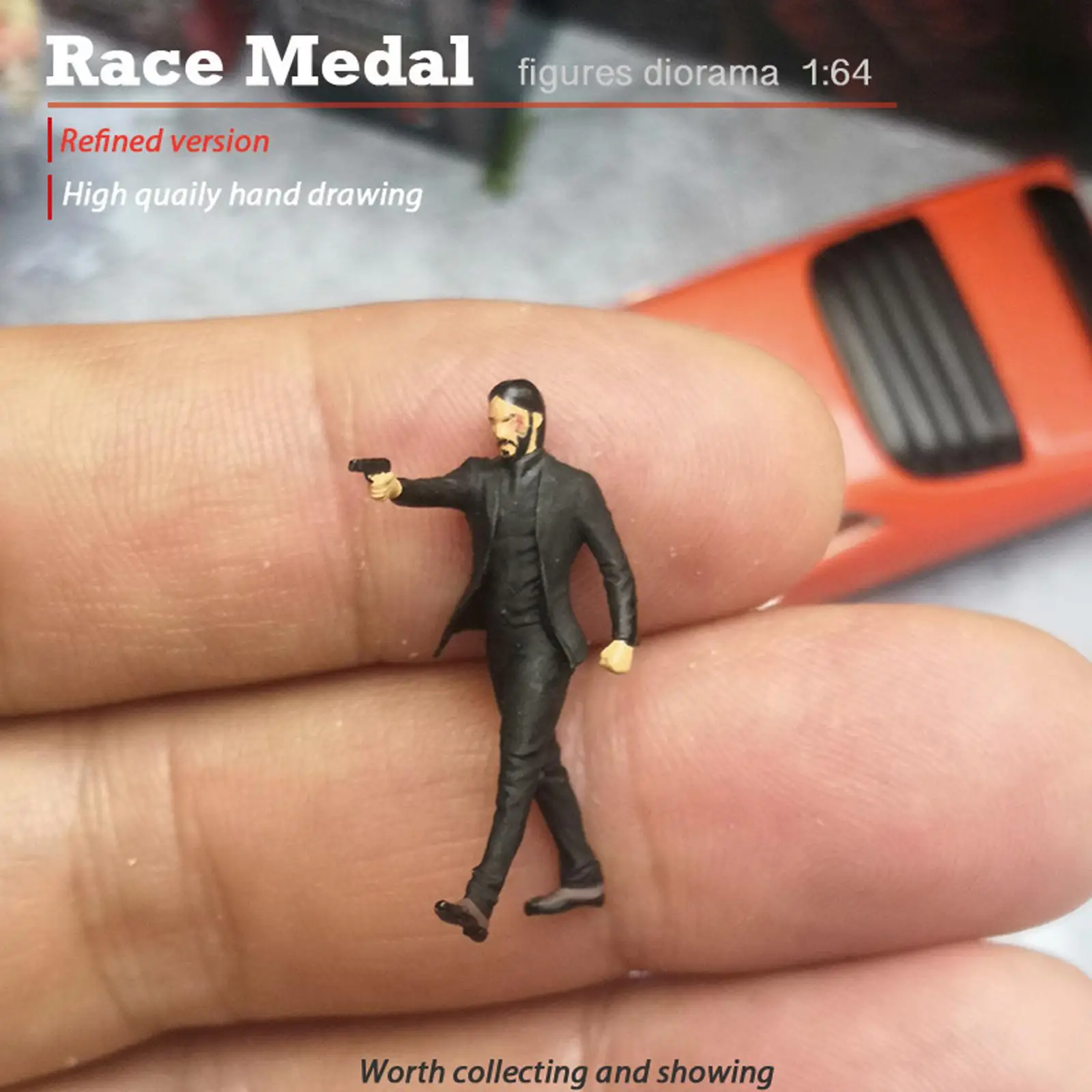 1/64 Scale Race Medal Figure Diorama John  Core Movie Character Model Scene