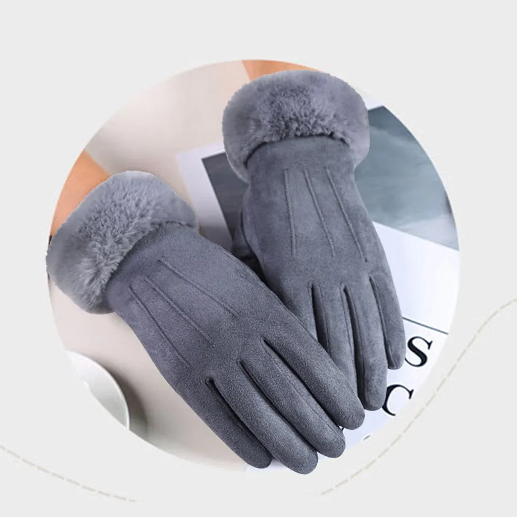 best winter gloves for men Winter Women Outdoor Cycling Cashmere Thicken Windproof Warm Gloves Cute Velvet Waterproof Touch Screen Driving Mittens Перчатки best work gloves for men
