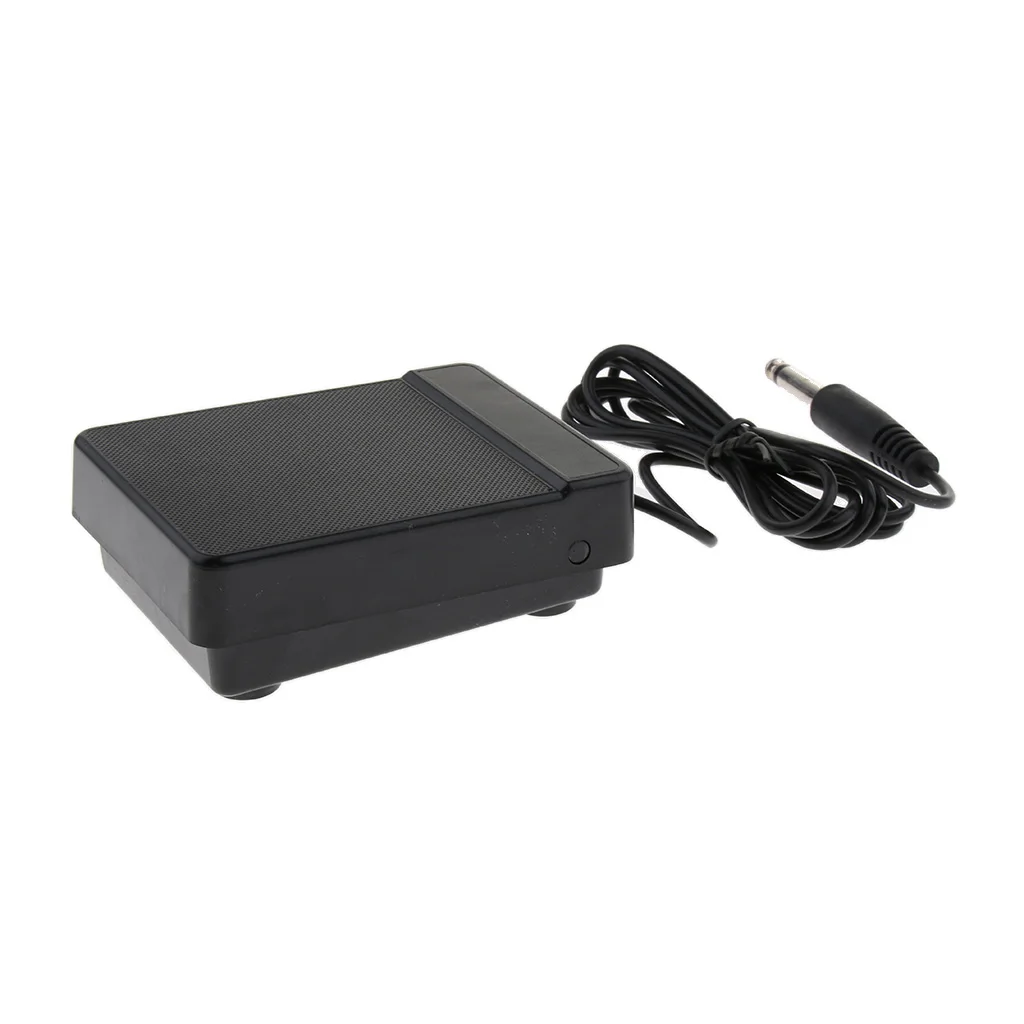 1pc Electronic Piano Sustain Pedal Controller Switch W/ 6.3mm Plug Black