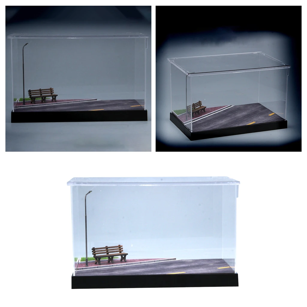1/32 Clear Display Case Showcase Acrylic Cover Display Home Table Decor