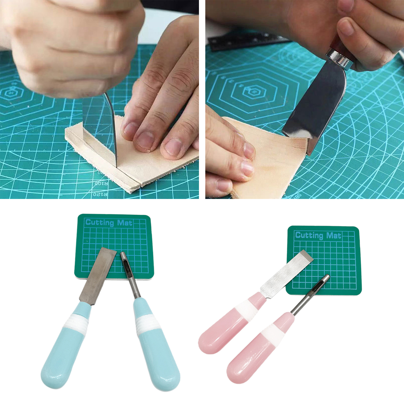 3x Buttonhole Cutter Set Leathercraft Sew Eyehole Keyhole Cutting Punch Tool
