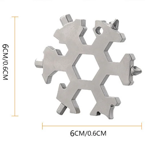 Portable EDC Multifunction Torque Snowflake Wrench Alloy Steel Hexagonal Universal 18-in-1 Octagonal Screwdriver Household Tool