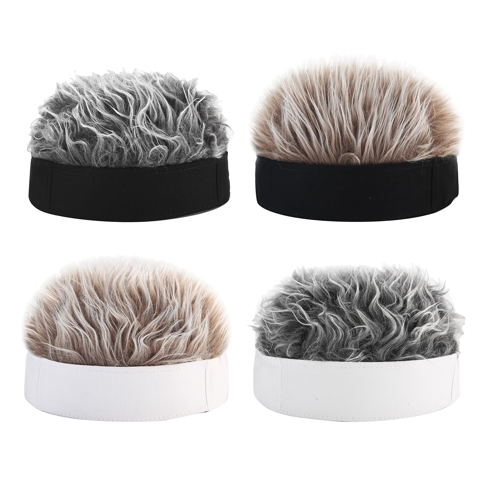 Unisex Men Women Sailor  Landlord Hat Roll Up Retro Brimless False Hair 