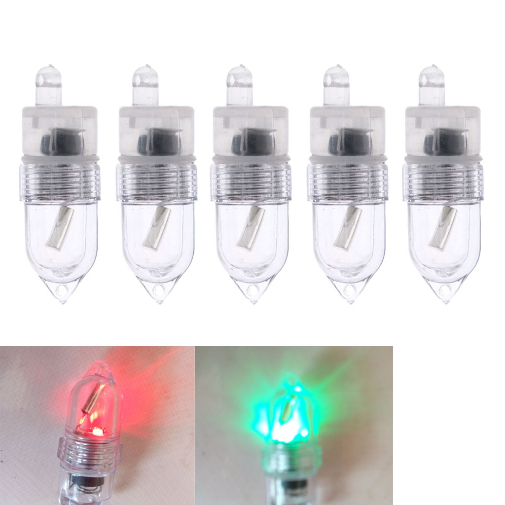 5pcs Mini Strike Alert LED Light Fishing Rod Bite Alarm Rod Tip Clip on Light Night Fishing Accessories Rod Tackles Pesca