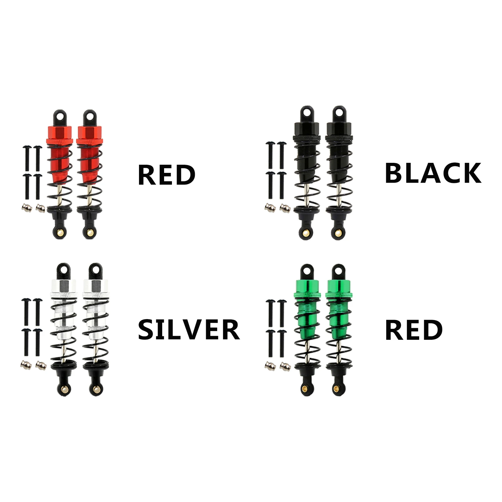 1Pairs Metal RC Car Shock Absorber Damper Adjustable Spare Parts for Tamiya CC01 RC Car Spare Parts Replacement Parts